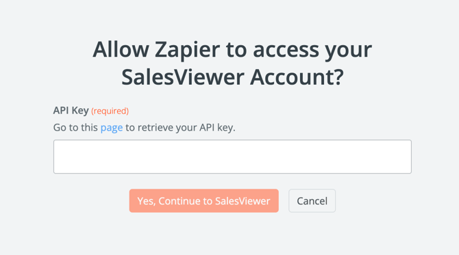 API-Key in Zapier eintragen
